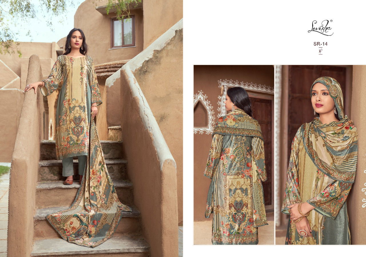 Levisha Shaira New Fancy Ethnic Wear Digital Printed Designer Dress Material Collection